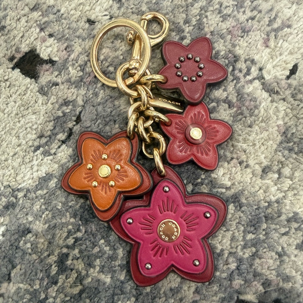 Coach Wildflower Mix Bag Charm Keychain